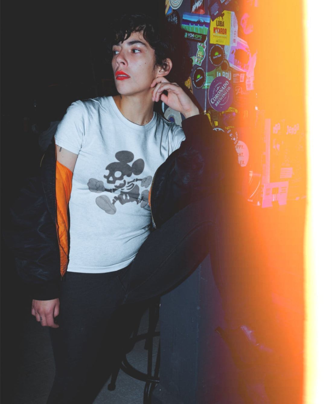 166 - T-shirt - Mickey Skull